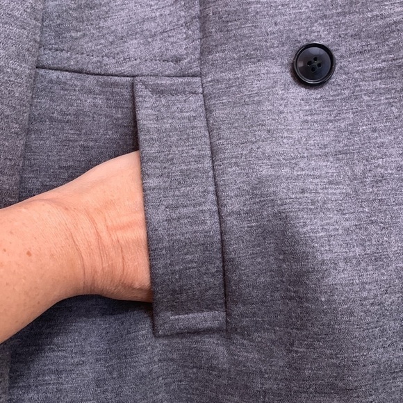 Judith & Charles | Heathered Gray Moto Button Down Lined Jacket Blazer 14 - Picture 7 of 17